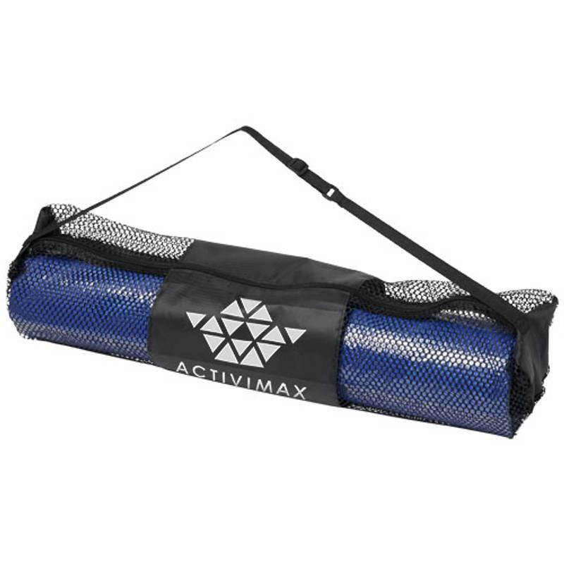Podložka na jógu Babaji, PVC Plastic, šedá / modrá Podložka na jógu Babaji, PVC Plastic, šedá / modrá